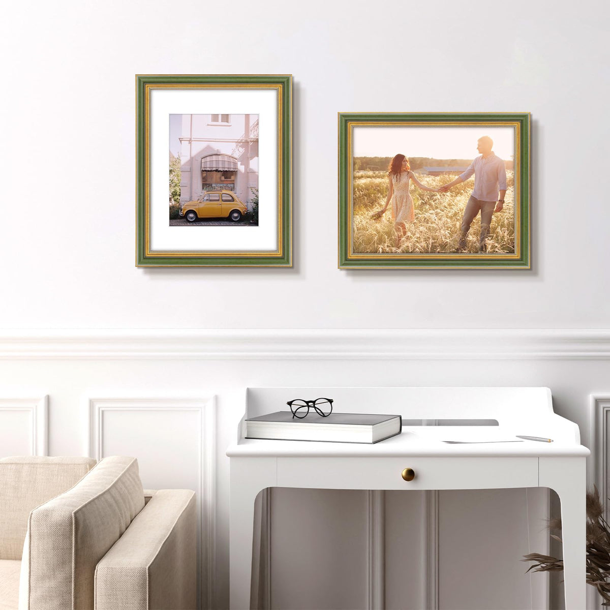 Golden State Art ornate frame no mat for 11x14 prints.