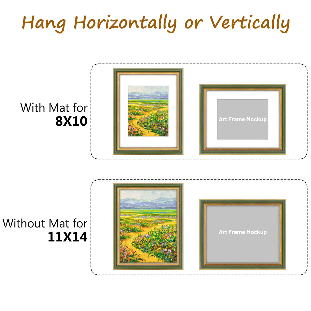 Golden State Art ornate frame shows 1.25 inch border detail.