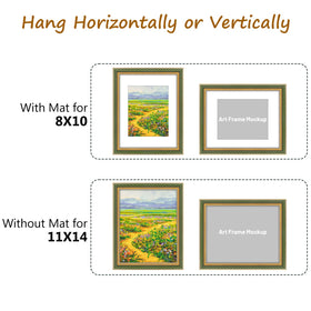 Golden State Art ornate frame shows 1.25 inch border detail.