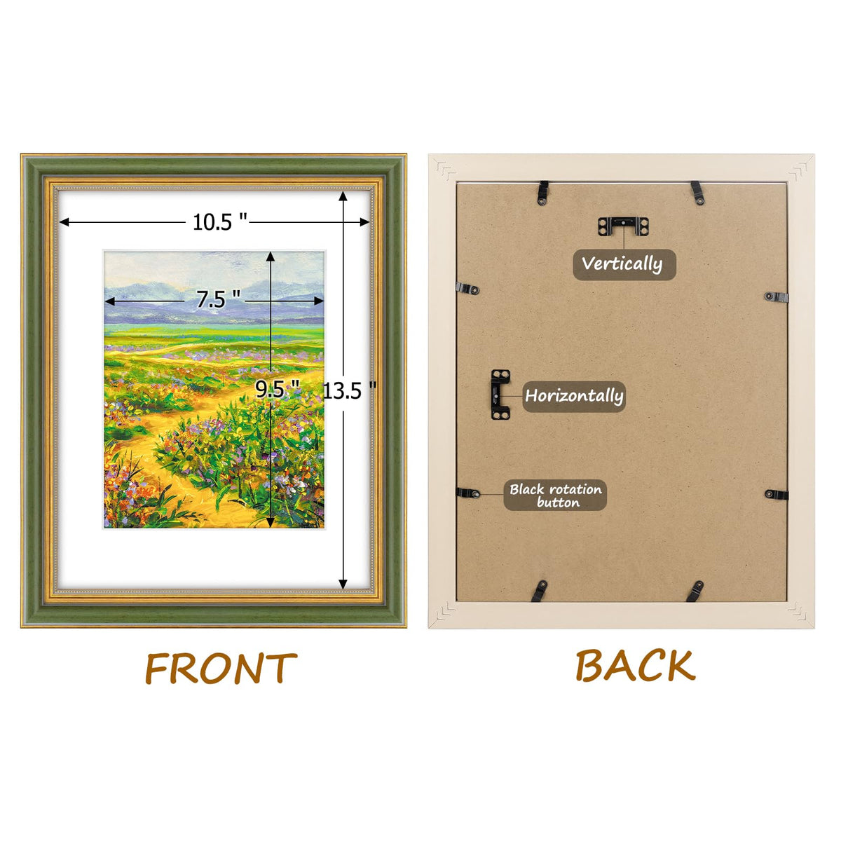 Golden State Art ornate frame 0.7 inch thickness adds presence.