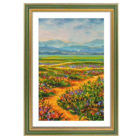 Golden State Art ornate frame in green gold with plexiglass front for clear photo display.