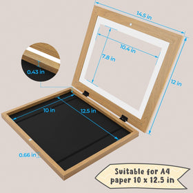 Golden State Art tempered-glass frame offers clear view of artwork with protection.