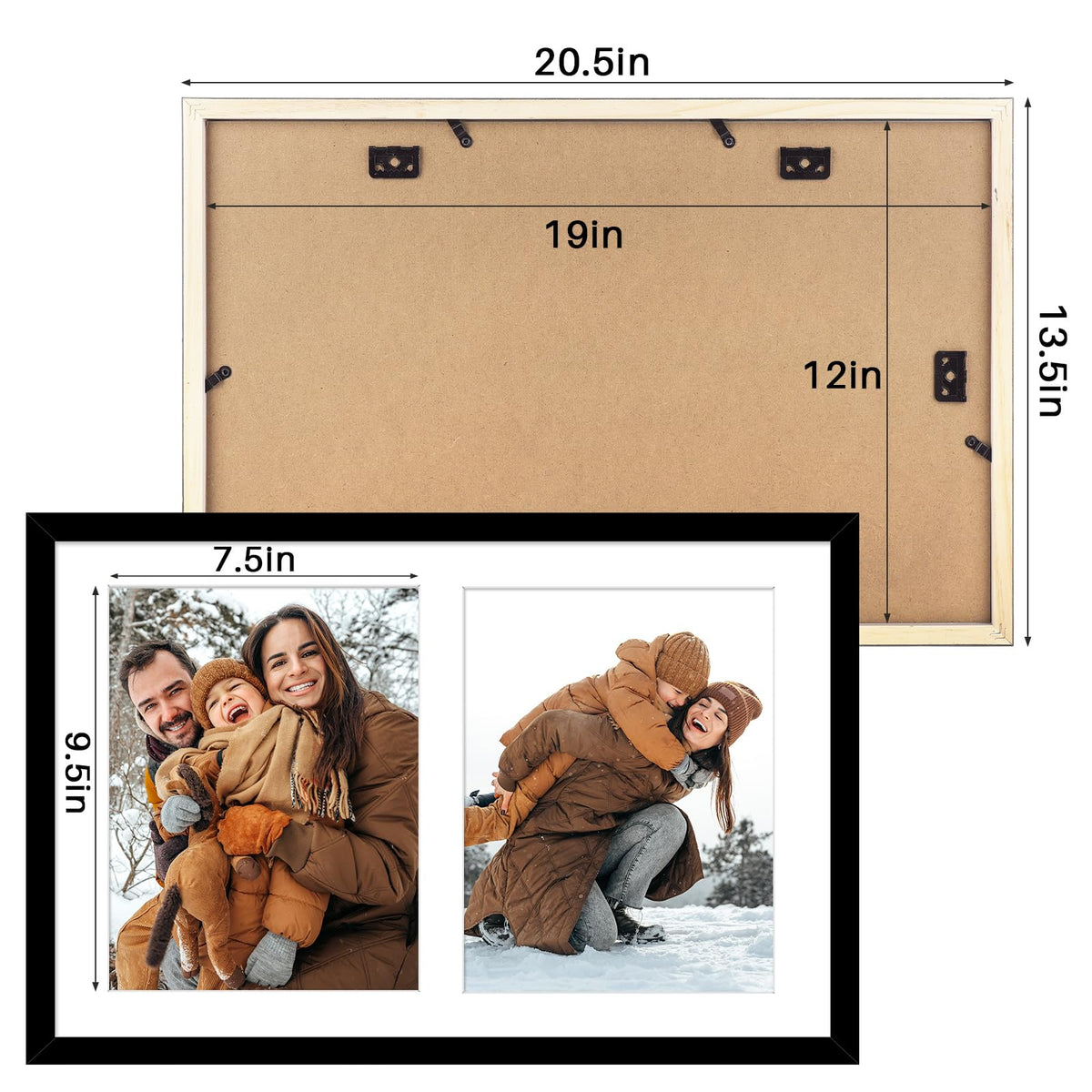 Golden State Art white mat with two openings highlights two 8x10 photos.