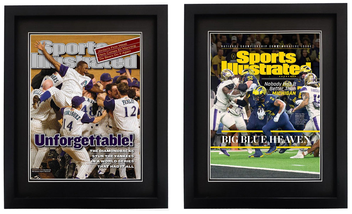 Goldfinch magazine frame fits 8.25 x 11 magazines with clean presentation.