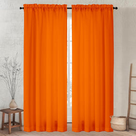 GoldLawn 2-panel orange curtains for living room enhance color and privacy