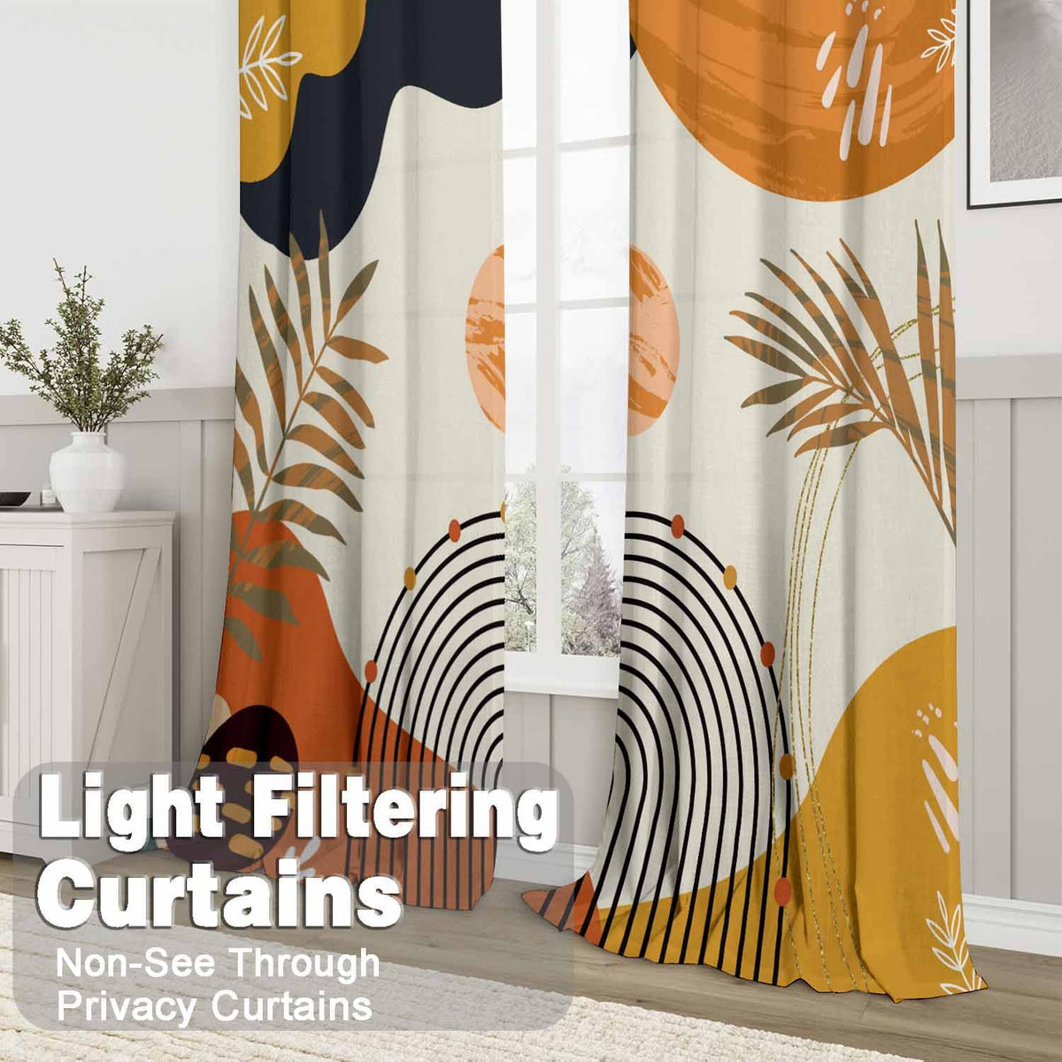 GOLDLAWN machine-washable fabric curtains offer easy daily care.
