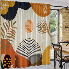 GOLDLAWN mid-century geometric drapes in yellow accent for modern flair.