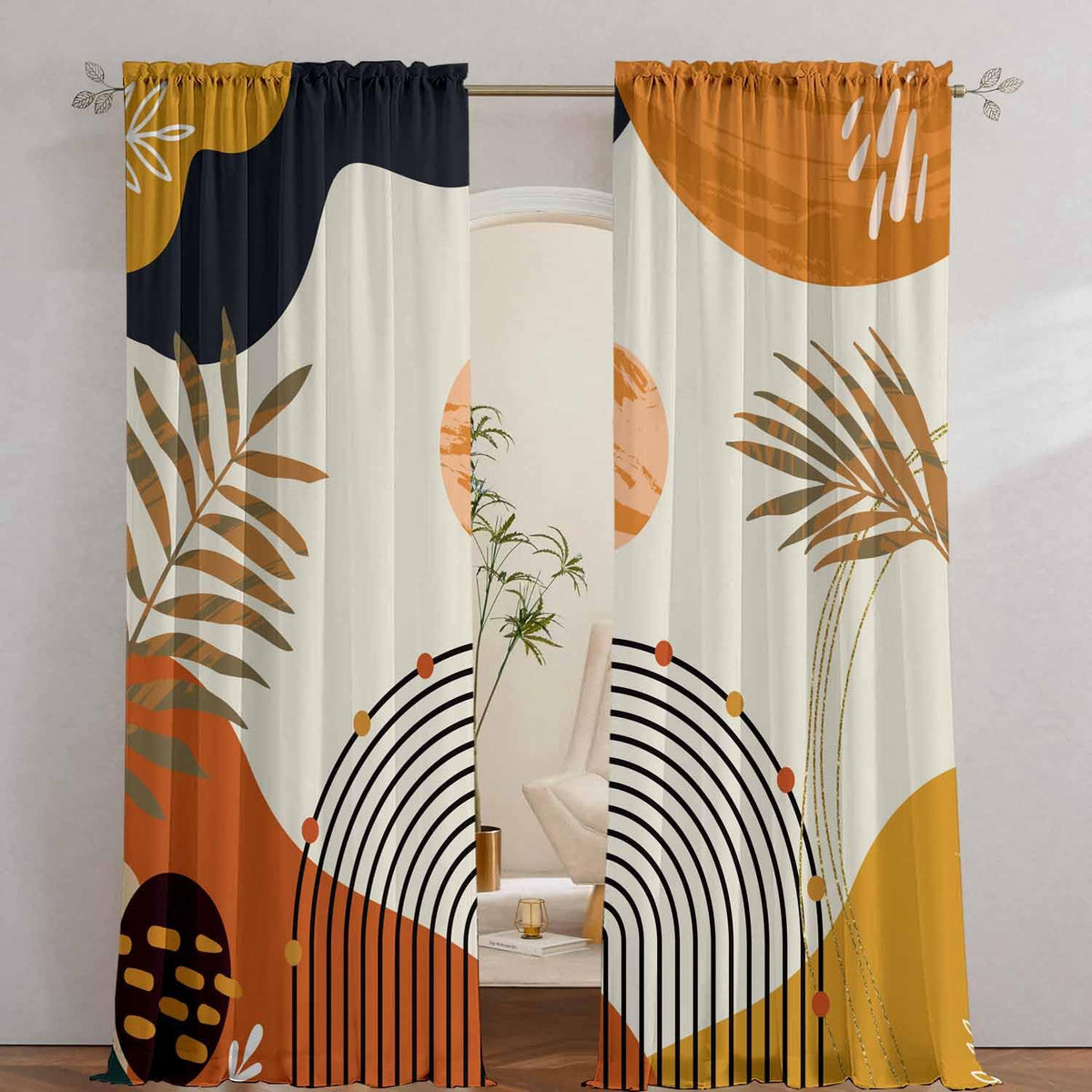 GOLDLAWN breathable soft-texture curtains filter sunlight while preserving privacy.