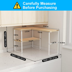 Golener bathroom corner shelf 2-tier design keeps cosmetics organized and accessible.