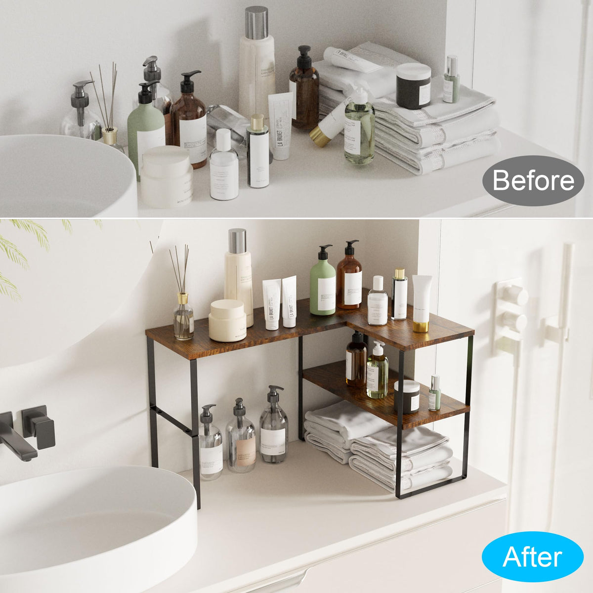 Golener dresser table storage tidies cosmetics and accessories