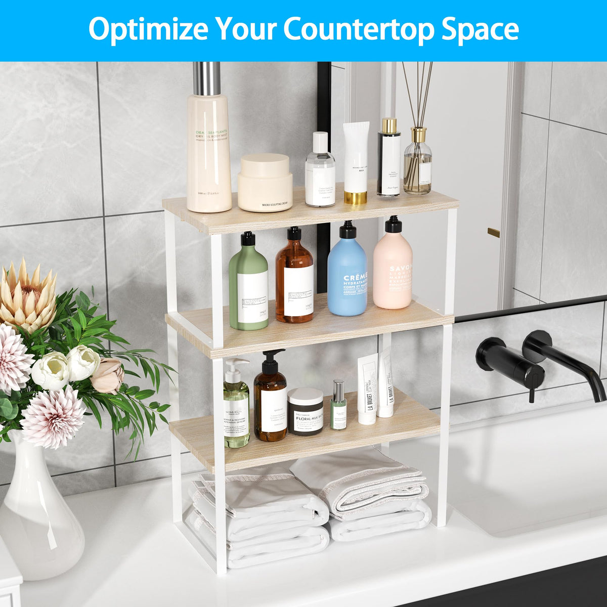 Golener easy-install corner shelf simplifies setup and customizable storage in any room.