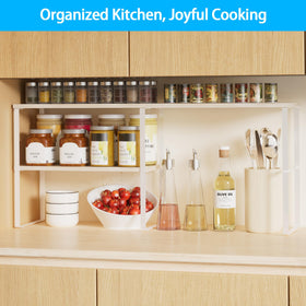 Golener kitchen corner organizer offers versatile storage for spices and utensils.