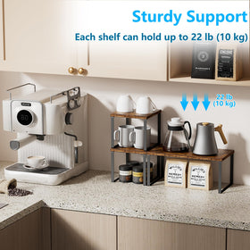 Golener kitchen-spice-rack offers easy access to spices and small items.