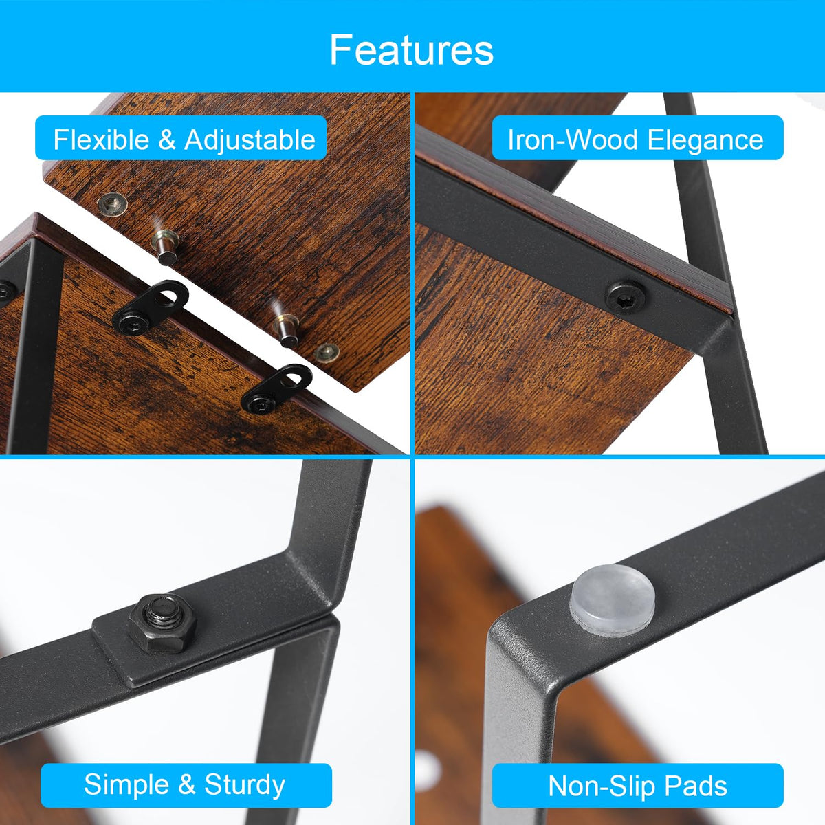 Golener stackable corner shelf adjusts to fit varying heights