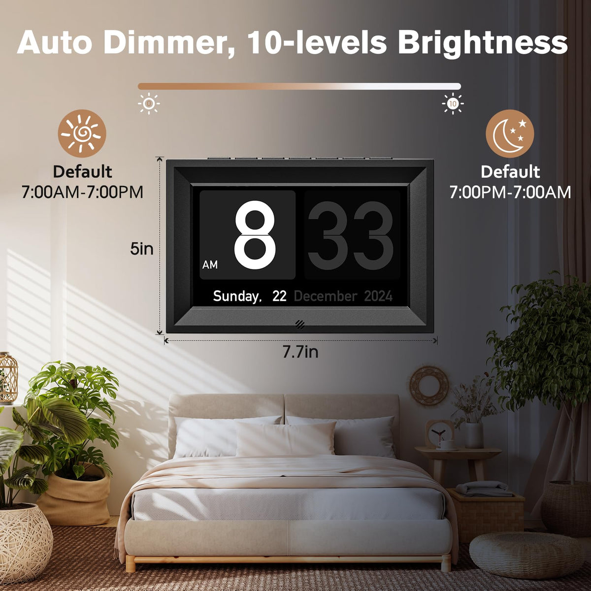 GOLOZA night mode dimming for comfortable late-evening viewing