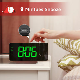 GOLOZA projection alarm clock curved design for a comfortable viewing experience
