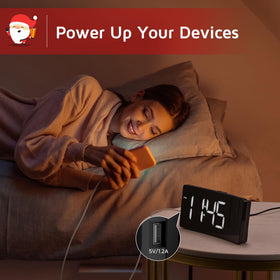 GOLOZA projection alarm clock progressive alarm volume for gentle wake
