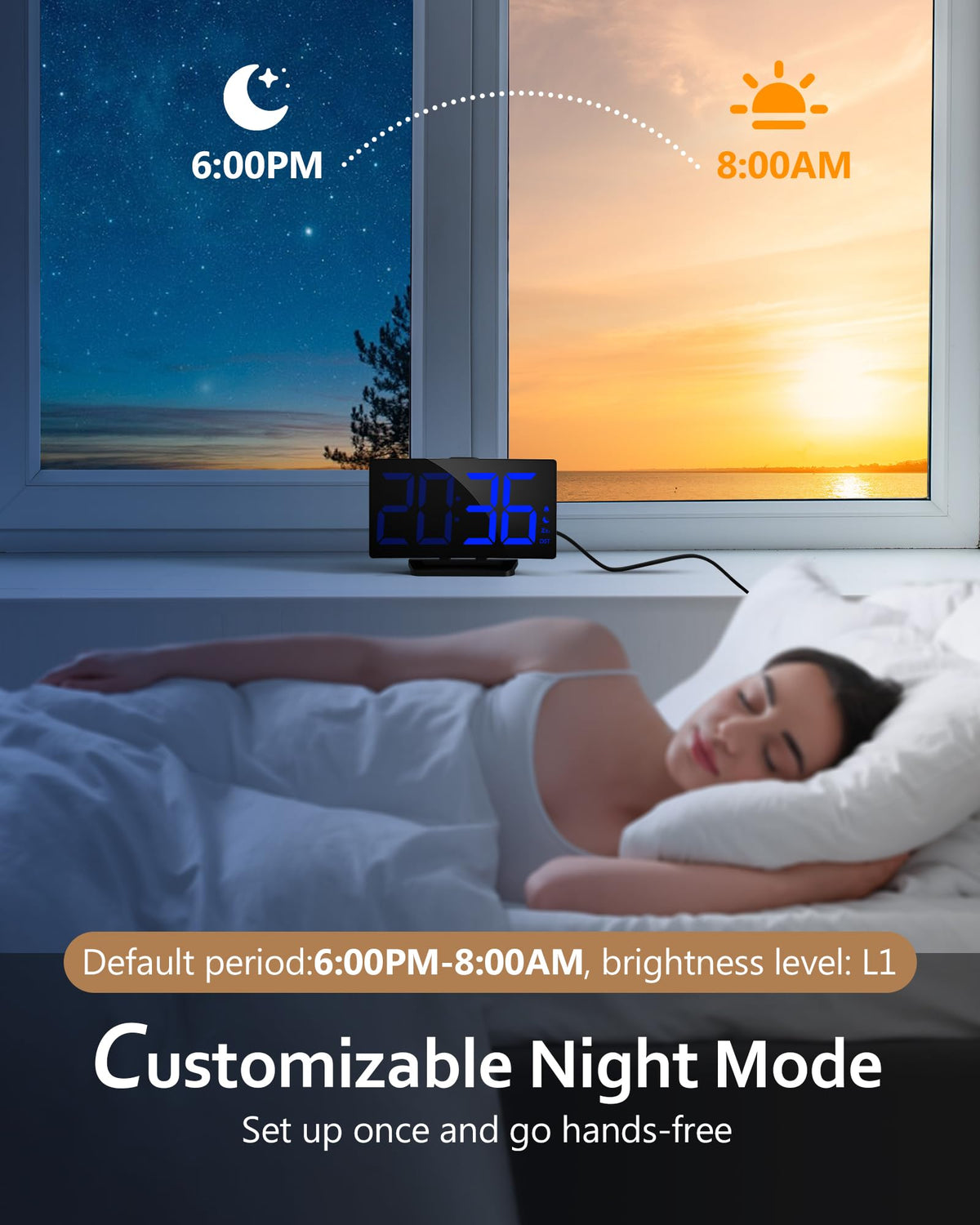 GOLOZA raised snooze button enables quick waking reminders