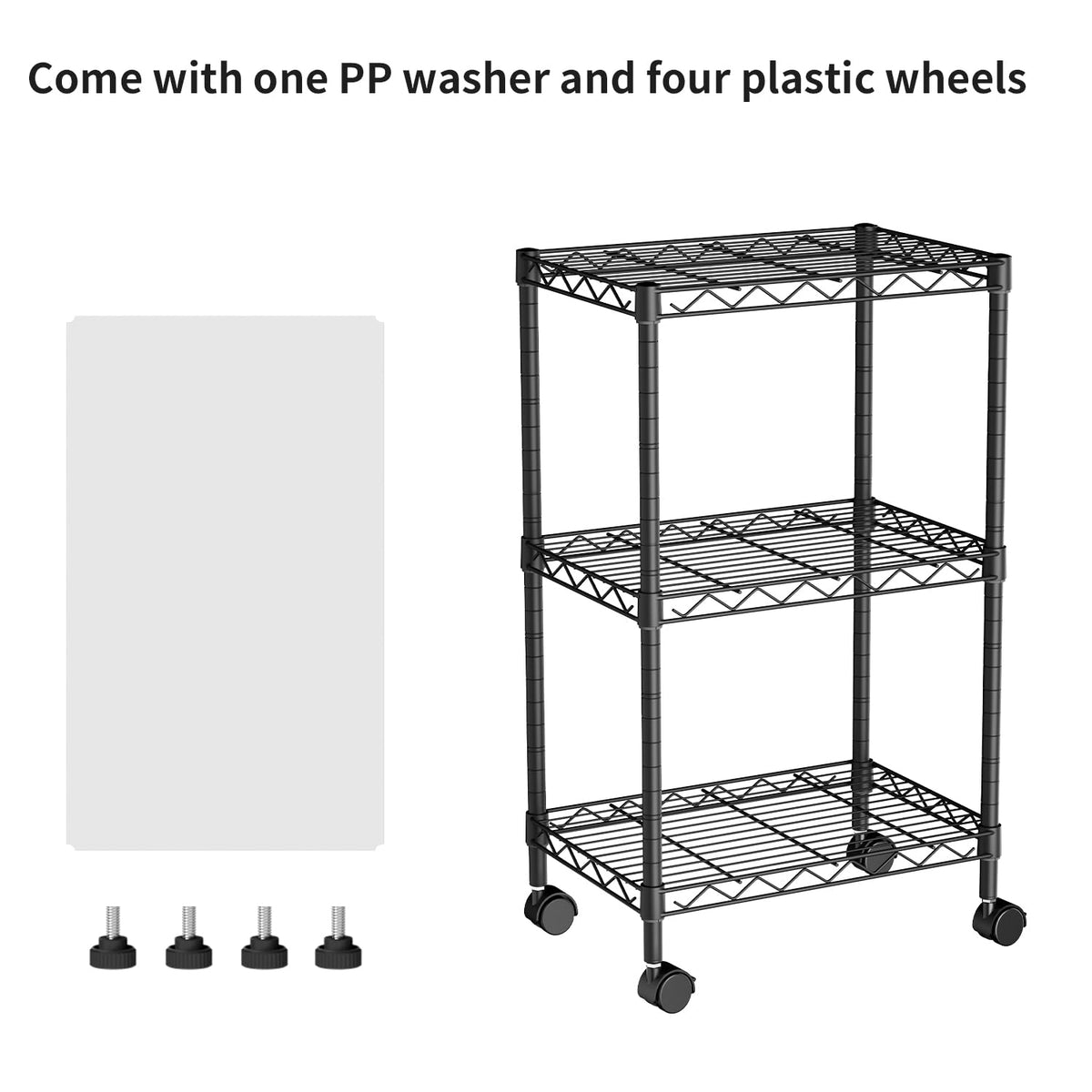 Golpart 3-Tier Shelves adjustable height enables flexible spacing