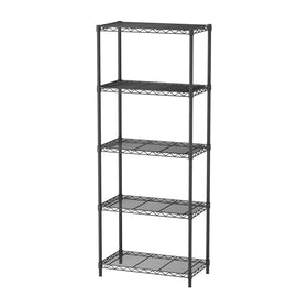 Golpart 5-tier shelving front view, sturdy steel build ideal for kitchen storage.