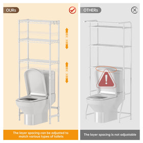 Golpart adjustable shelves illustrate flexible spacing for tall bottles.