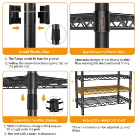 Golpart rust-resistant iron frame ensures durable closet storage.