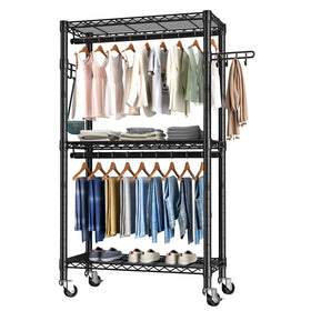 Golpart heavy-duty clothes rack rolling with wheels for flexible garment storage.