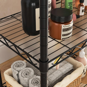 Golpart Metal rack in laundry room demonstrates rust resistance