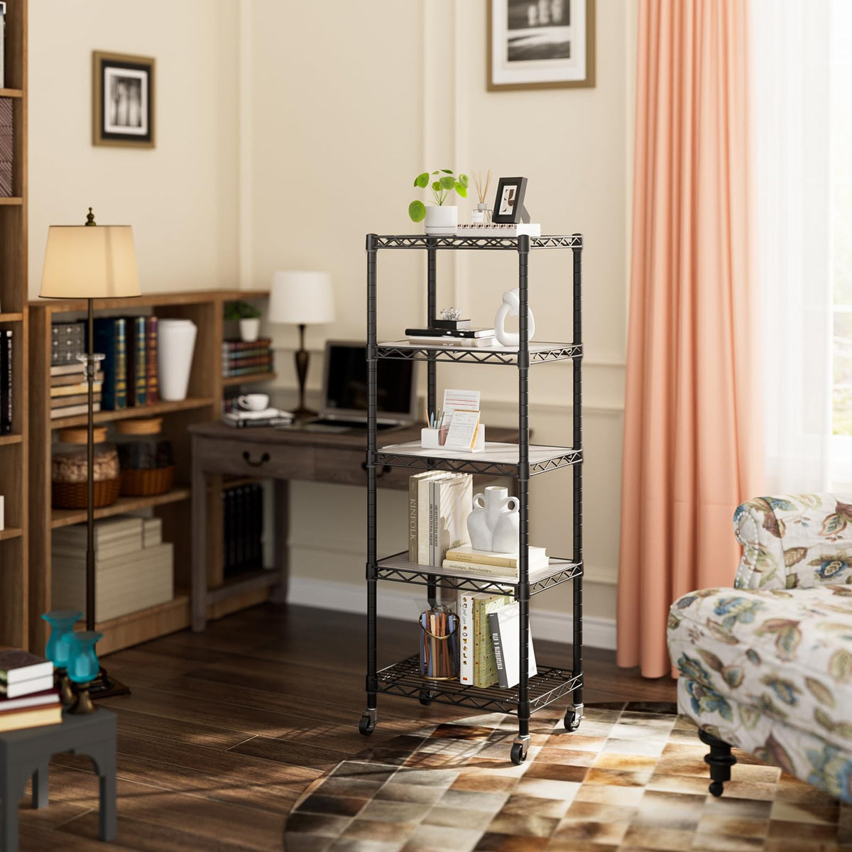 Golpart shelf suited for pantry, laundry, or balcony organization.