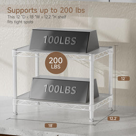 Golpart adjustable shelves image demonstrates customizable height options