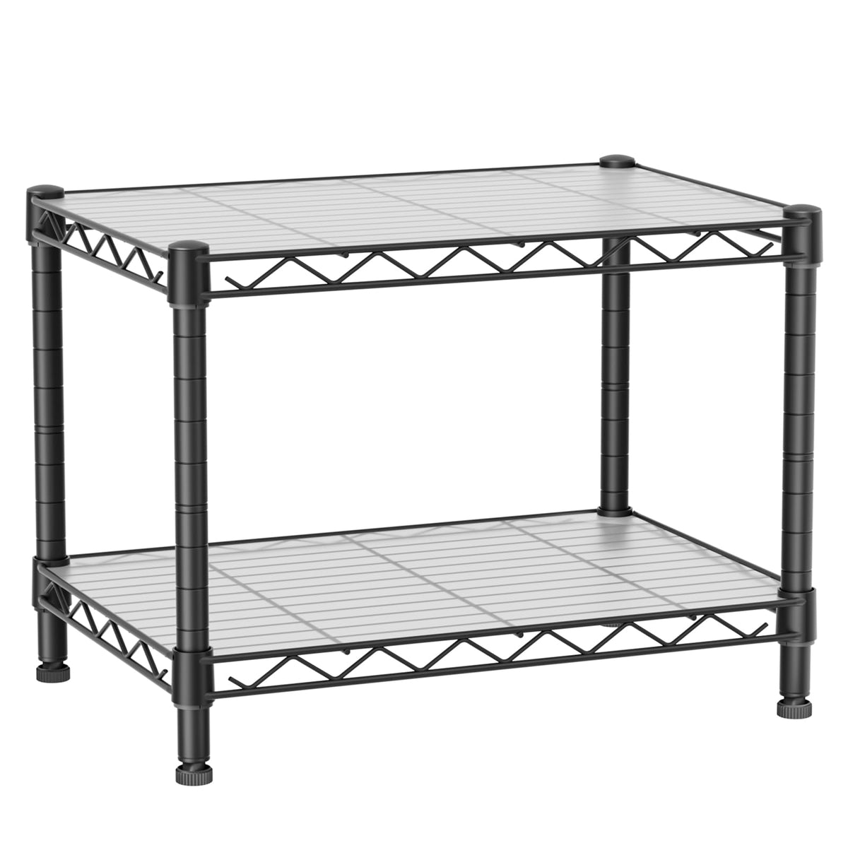 Golpart small 2-tier shelf side view, mobile storage for flexible use.