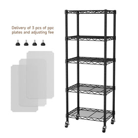 Golpart small 5-tier shelves seen from front for organized kitchen or laundry storage.