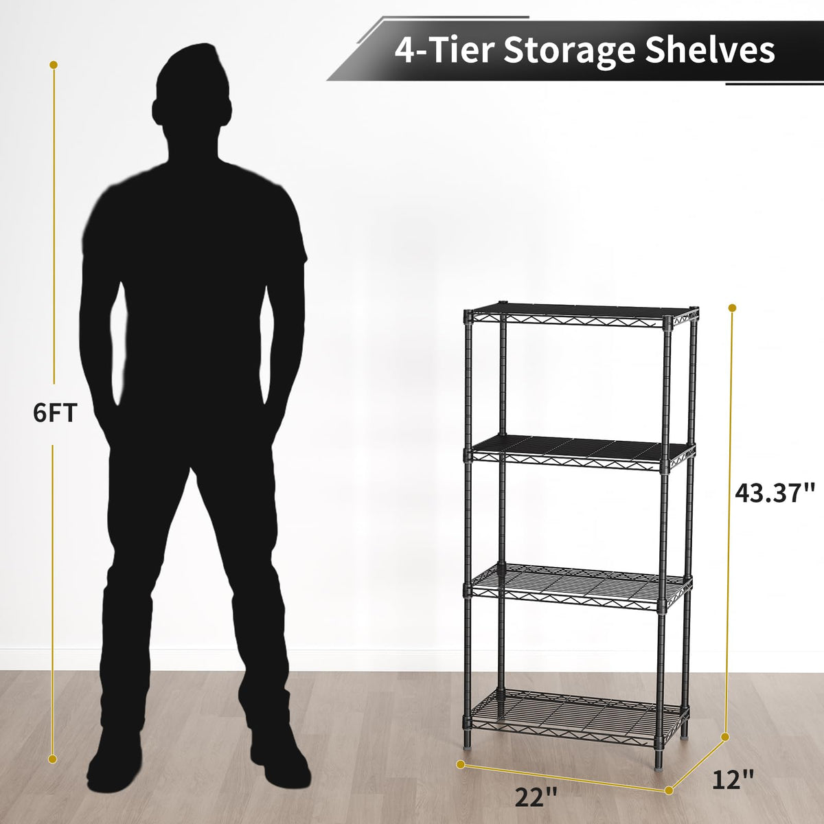 Golpart heavy-duty rack with tool-free assembly in minutes.