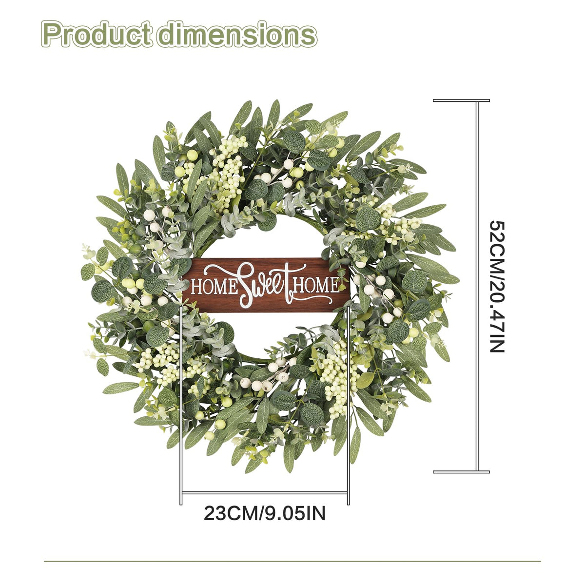 GOLUTYOK olive leaves and eucalyptus blend creates realistic greenery.