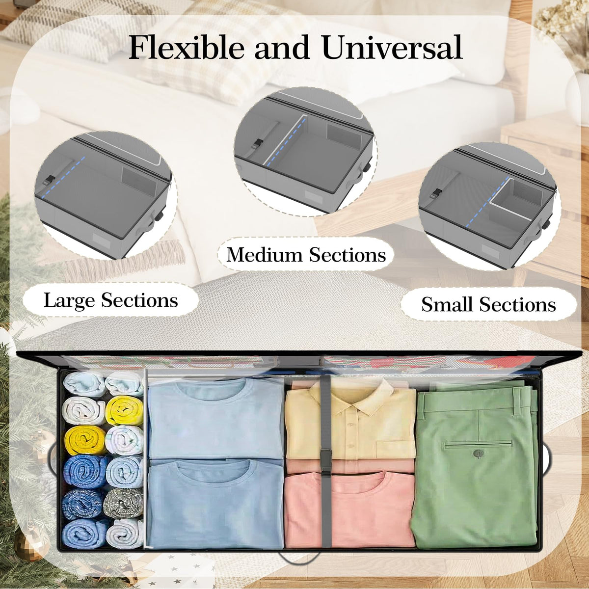 GoMaihe adjustable dividers create custom compartments for varied storage needs