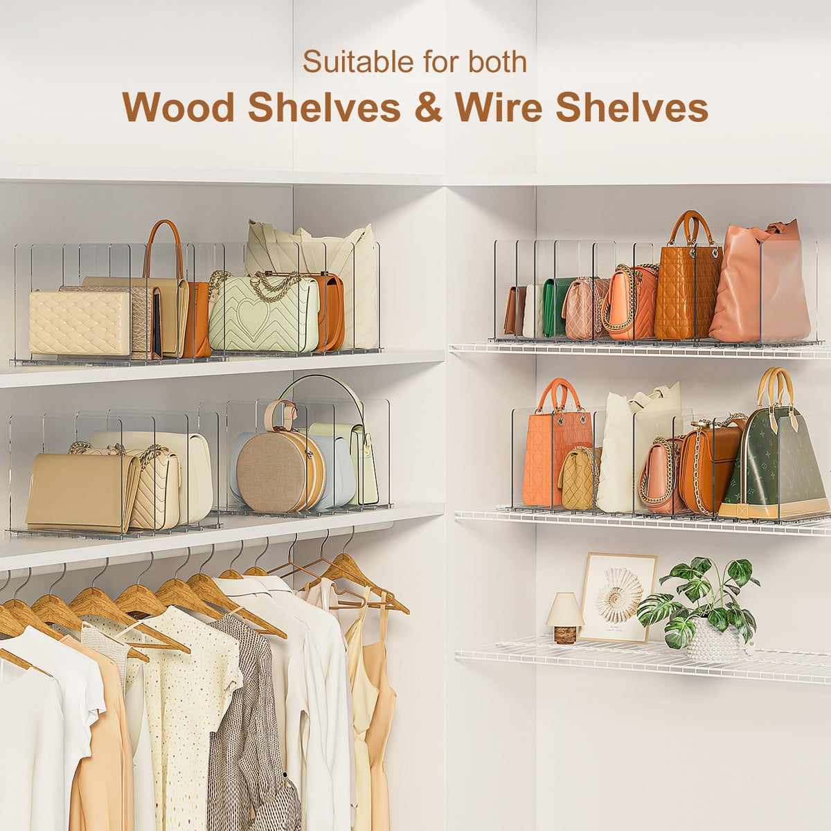 GoMaihe heavy-duty ABS tray preserves bag shapes while storing neatly.
