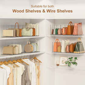 GoMaihe modular closet shelf system adapts to spaces and bag sizes.