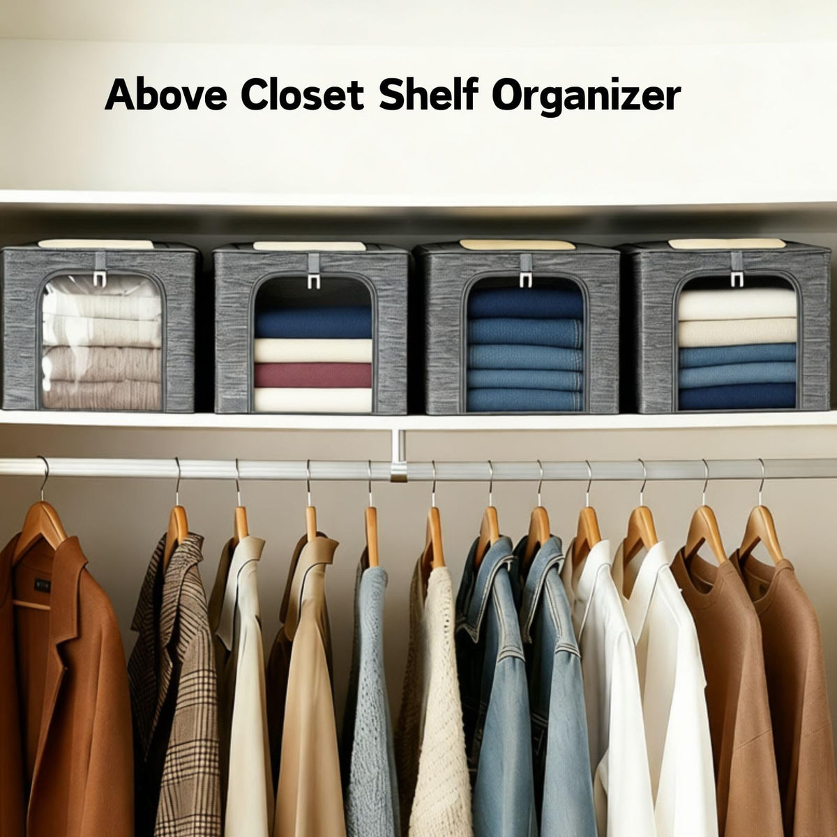 GoMaihe quick-setup 40L bin for fast closet organization