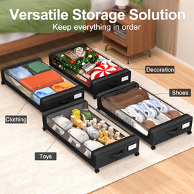 GoMaihe storage bin with easy-pull handles for convenient access