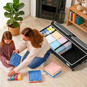 GoMaihe under-bed storage mesh bag for small essentials and quick access