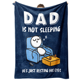 GoMelley dad blanket blue color, ideal Father's Day couch gift
