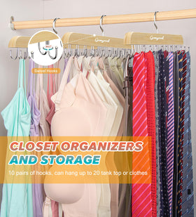 Gomyrod space-saving design with foldable-hooks keeps small closets neat.