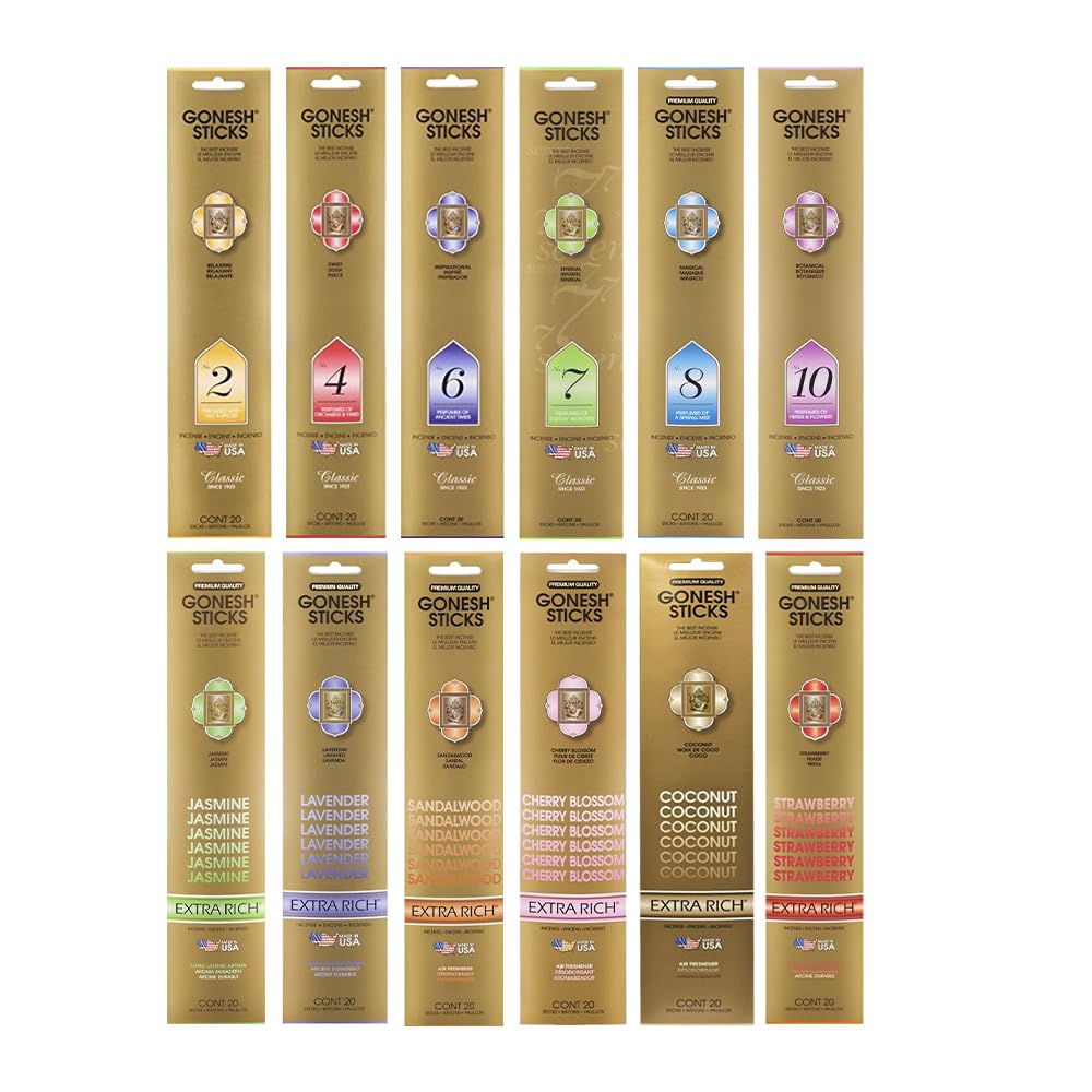 Gonesh Classic No. 2 incense sticks offer a clean, balanced fragrance for calm spaces.