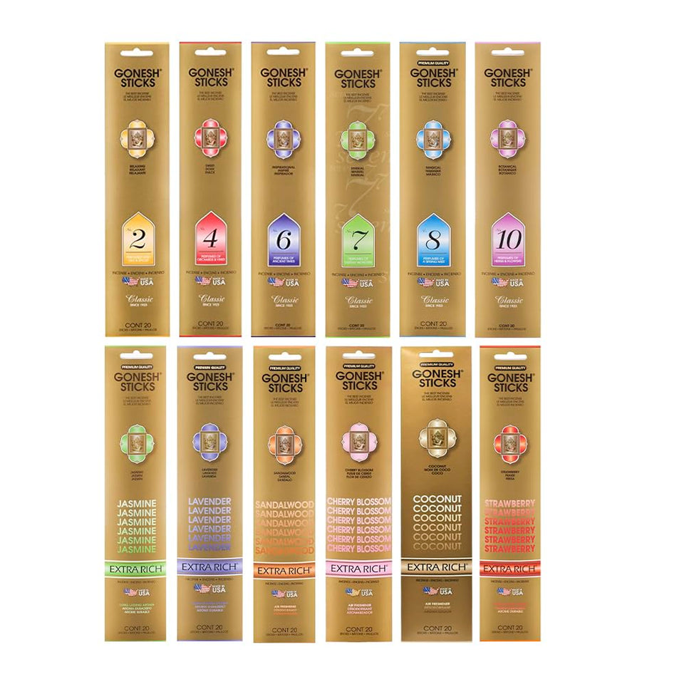 Gonesh Classic No. 2 incense sticks offer a clean, balanced fragrance for calm spaces.
