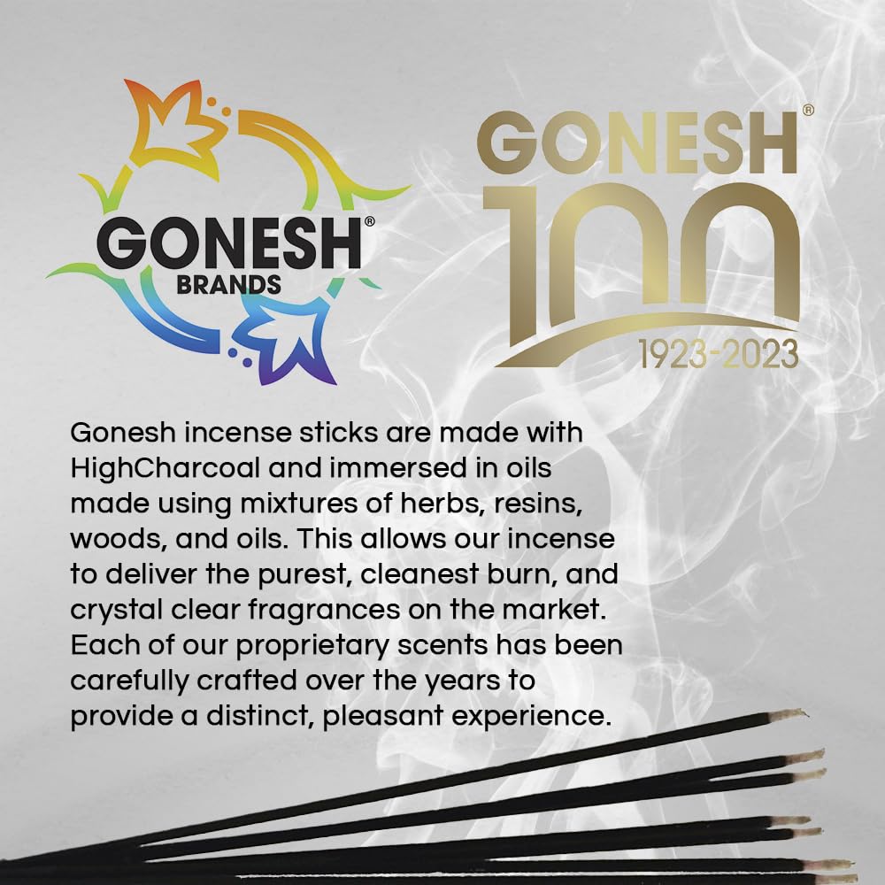 Gonesh Extra Rich Coconut incense sticks evoke tropical warmth.