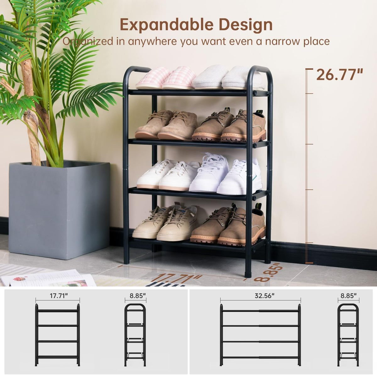 Gonfoam heavy-duty metal frame in black finish for daily use