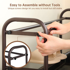 Gonfoam shoe rack easy assembly requires no tools and saves setup time.