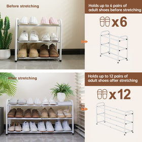Gonfoam white free-standing rack fits small rooms.