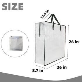 GONGKANGYUAN clear storage bag opened wide with zipper for easy loading.
