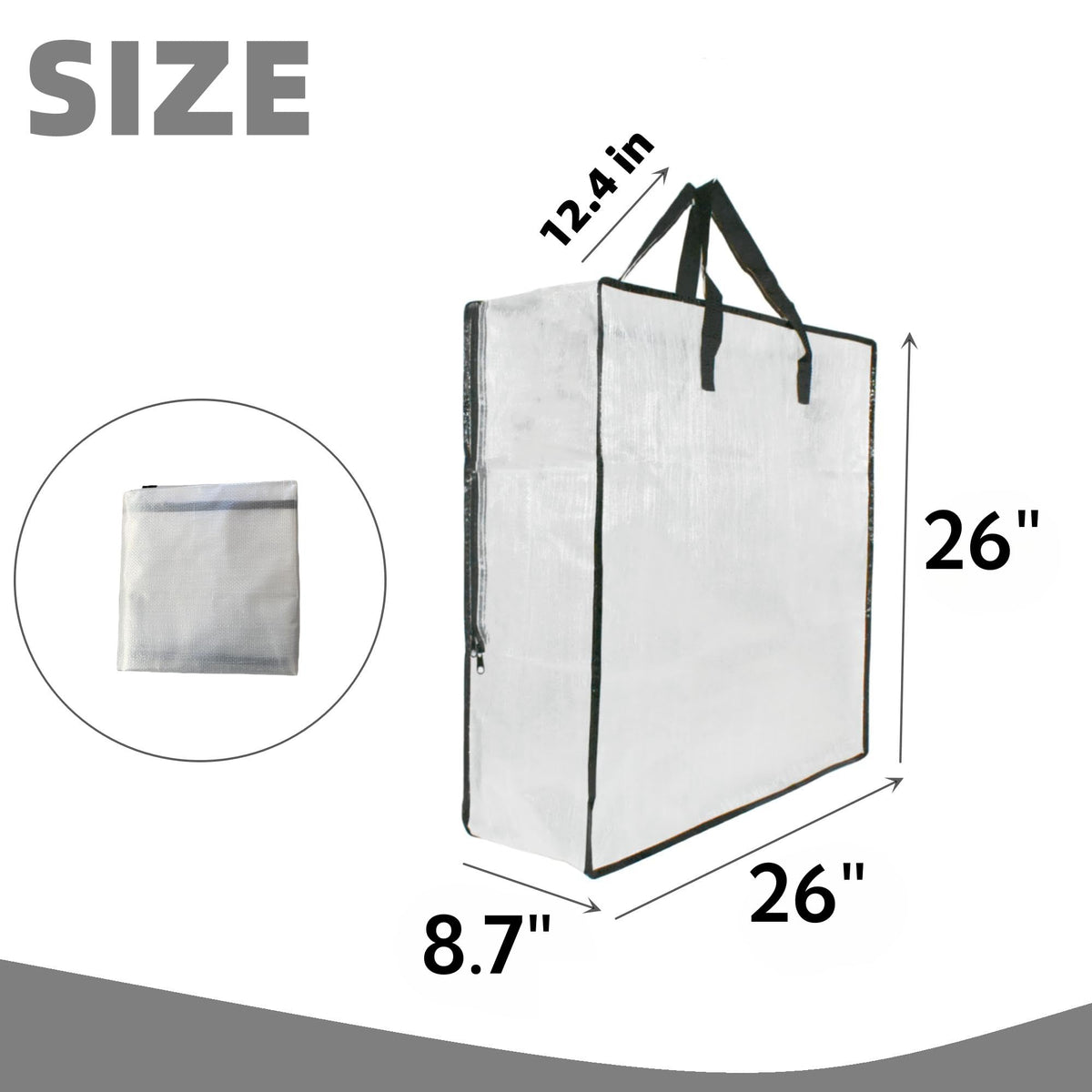 GONGKANGYUAN clear wreath storage bag with see-through design for seasonal decorations.